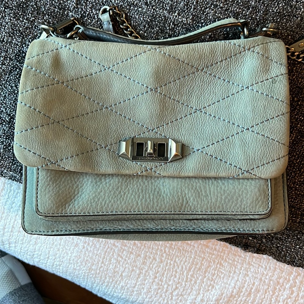 Light blue Rebecca Minkoff crossbody purse